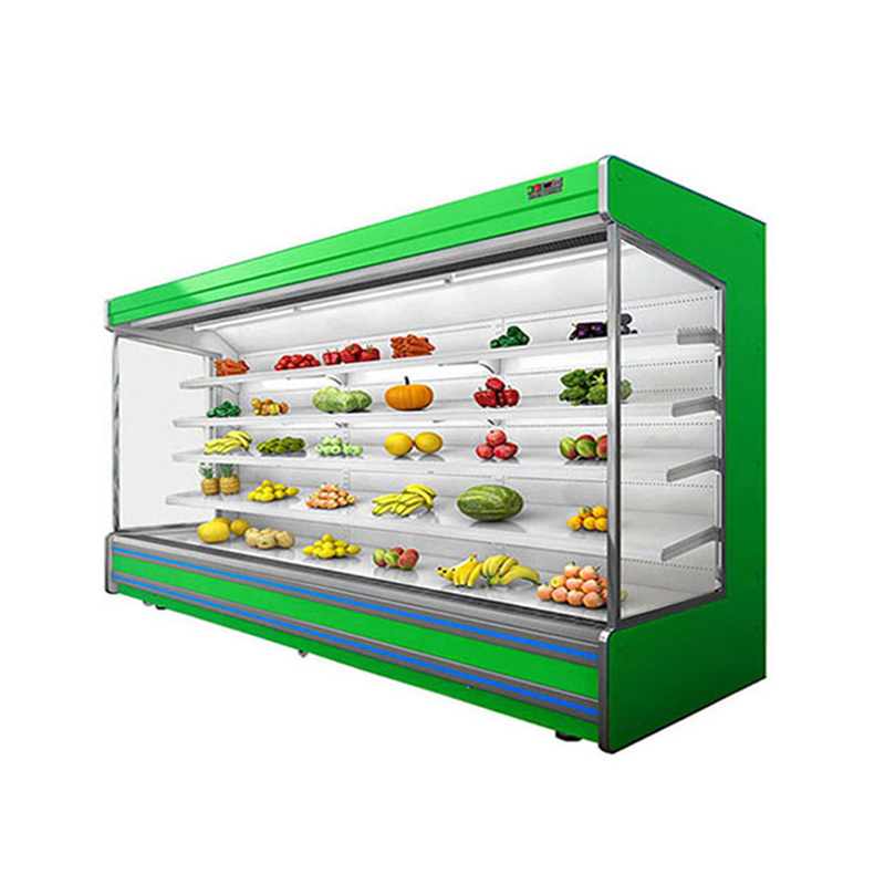 LED-Multi-Deck-Offener Display-Kühler mit 4 Regalen und 5 Display-Flächen bei 2-8.C