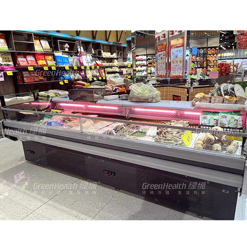 Große - 2 bis 8°C mobile Portable Deli Meat Display Kühlschrank offener Gefrierschrank
