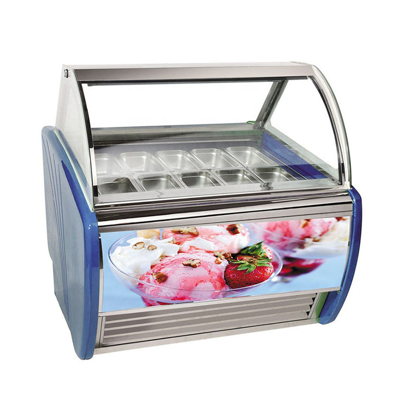 Pan Größe 325*176*100mm Maßgeschneiderter Eiscreme-Display aus Edelstahl Gefrierschrank