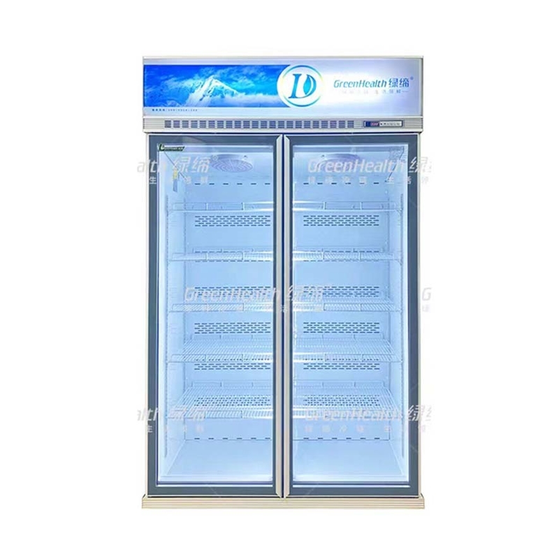 5 Schichten Regale Silber Champagner Farbe Glas Tür Gefrierschrank für gefrorene Meeresfrüchte
