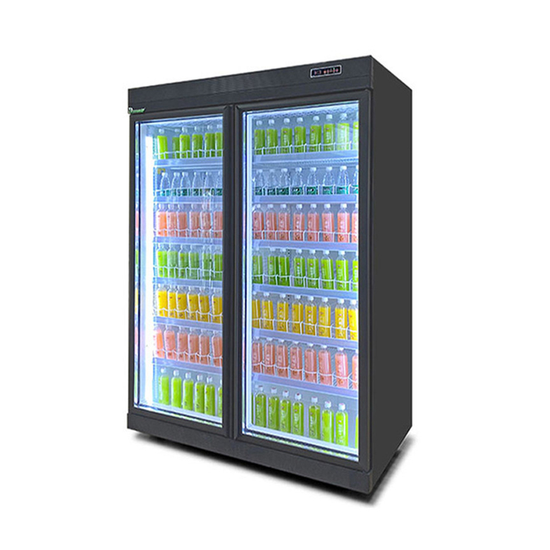5 Schichten verstellbares Regal Glas Tür Getränke-Kühler mit R22 Panasonic Kompressor