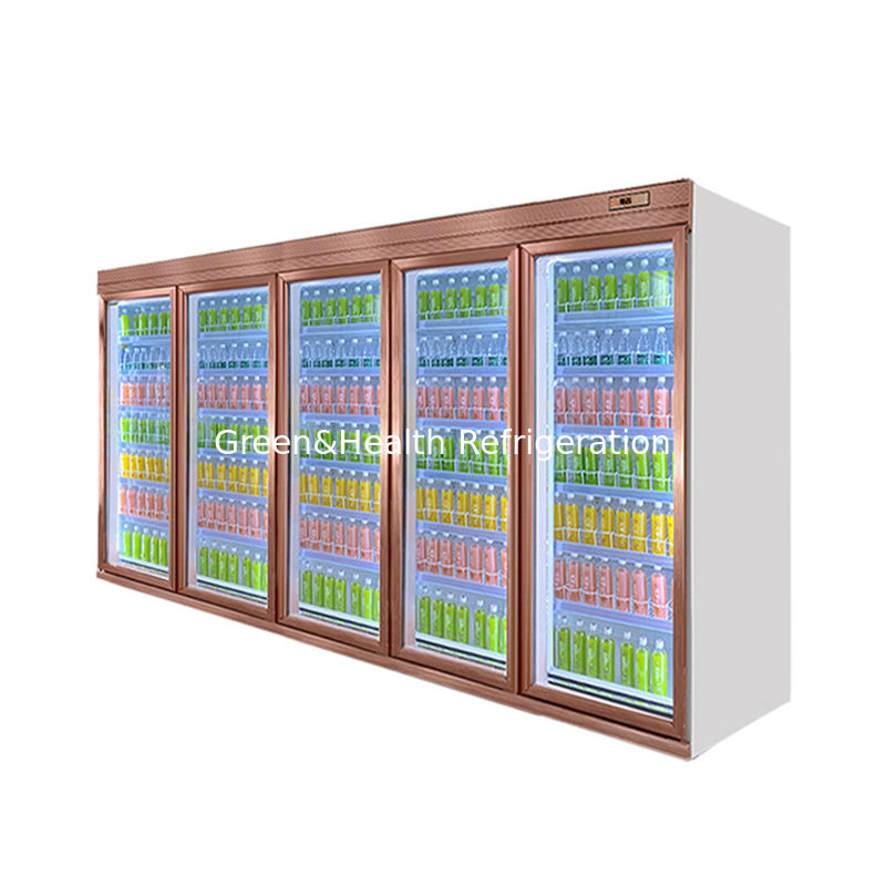 5-lagige verstellbare Regal-Getränkekühler mit Glastür, Lüfterkühlsystem und anpassbarem Volumen