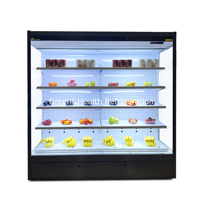 Energieeinsparende Glastüren-Multi-Deck-Offene-Kühler für Supermarktprojekte