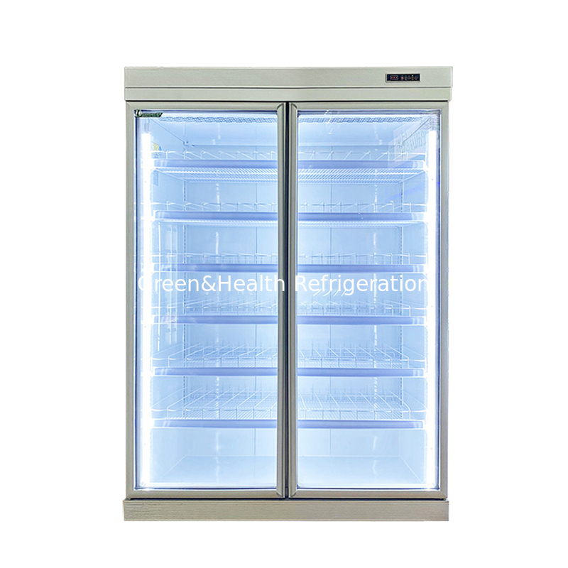 Handelsüblicher -18C Selbstständiger Aufstellglas Tür Gefrierschrank für Tiefkühlmittel