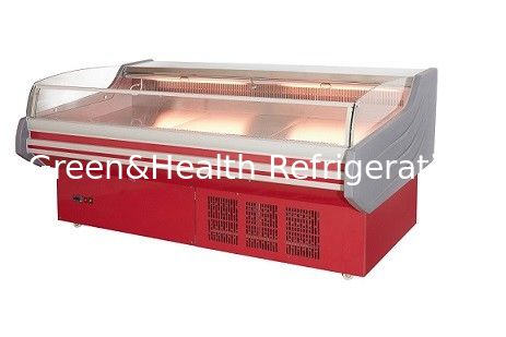 800L Edelstahl Horizontales Gefrierschrank mit offenem Display für Fleischkühler Gewerbefrierschrank