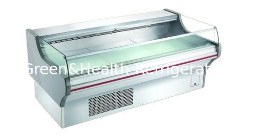 800L Edelstahl Horizontales Gefrierschrank mit offenem Display für Fleischkühler Gewerbefrierschrank