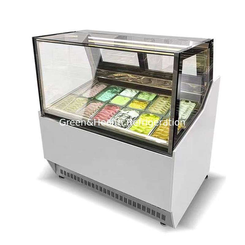 Energieeinsparende Eiscreme-Display-Frieser ohne Frost für große Speicherkapazitäten