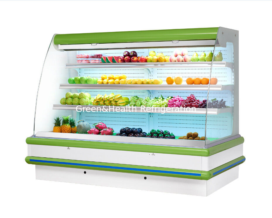 Energieeinsparende Multideck-Offene Anzeige-Kühler-Showcase für Hypermarkt mit Rädern