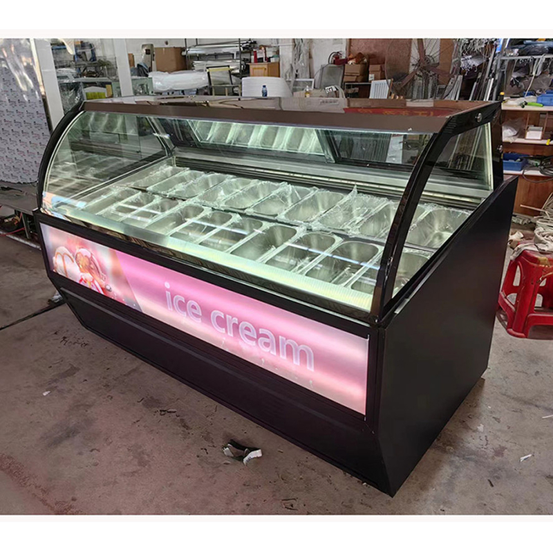 Eis- und Eiscreme-Equipment Gelato Eis- und Eiscreme-Display Gefrierschrank mit 10 bis 22 GN-Pannen