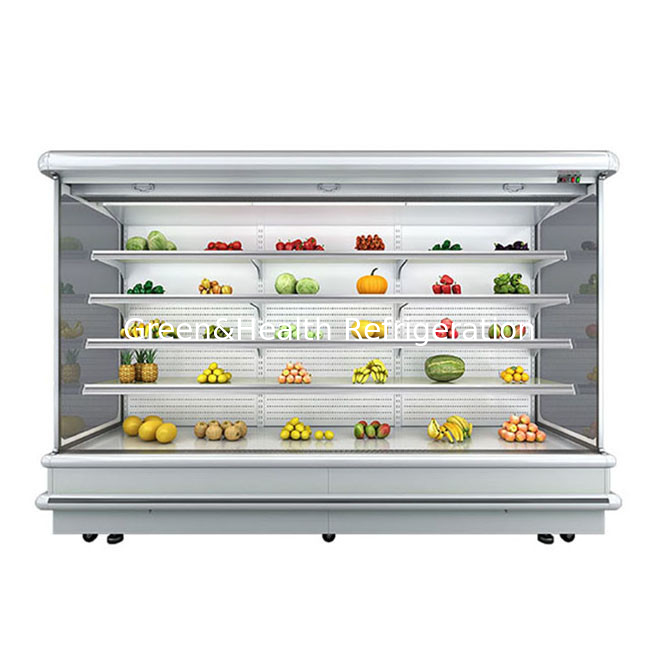 Multideck offener Kühlschrank für Supermarkt Anzeige von Früchten LED Licht Glas Gefrierschrank