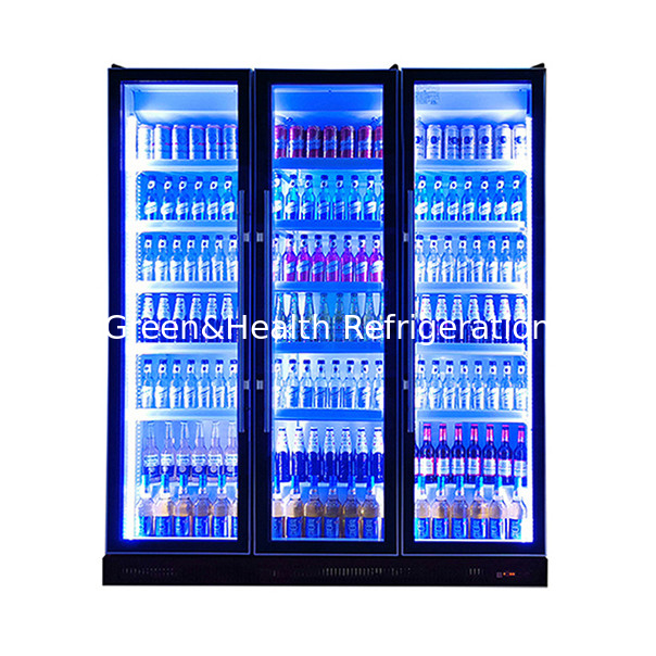 1154L Drei-Tür-Farben-Lager Getränke-Speicher-Display-Kühlschrank