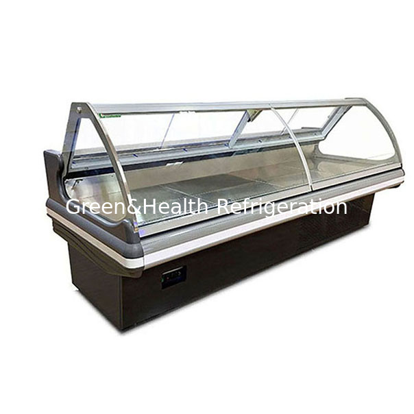 Fleischladen/Supermarkte/Flip-Top-Glas aus Edelstahl Frischfleisch Speicher Anzeige Gefrierschrank