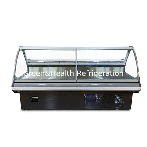 Fleischladen/Supermarkte/Flip-Top-Glas aus Edelstahl Frischfleisch Speicher Anzeige Gefrierschrank