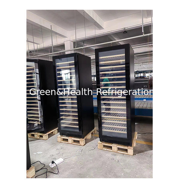 ETL-Zertifikat Ein-/Doppeltürer Buchenholzregal Glastür Rotwein Speicher Gefrierschrank