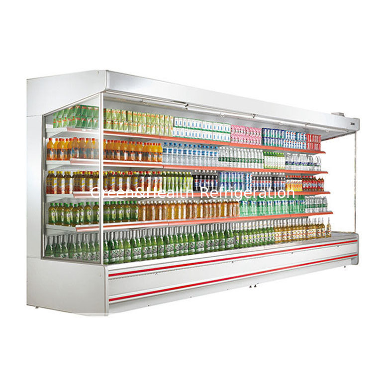 Energieeinsparende Multideck-Offene Anzeige-Kühler-Showcase für Hypermarkt mit Rädern
