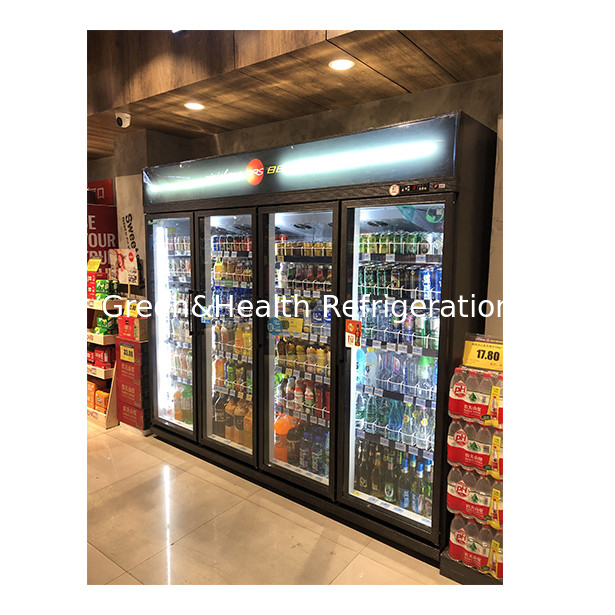 Gewerblicher Supermarkt / Laden zwei / drei Glas Türen Wirtschaft Kühlschrank Anzeige Kühlschrank