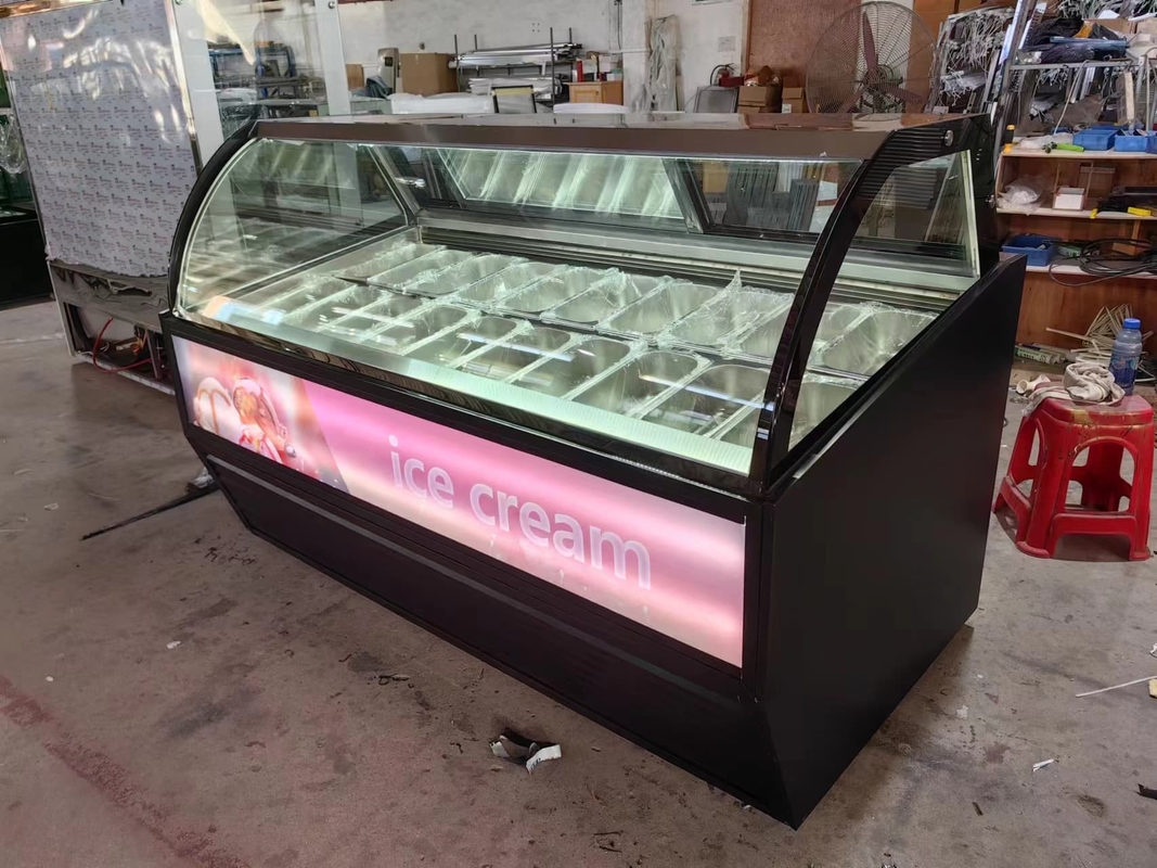 Eiswarenläden Ausrüstung Eis-Display Gefrierschrank Eis-Dippen-Schrank