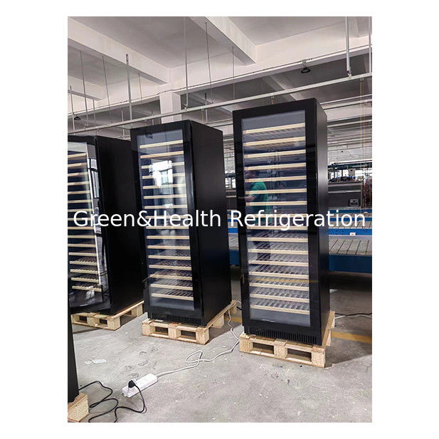 Doppeltemperatur-Weinkühlschrank mit Buchenholzregal und 316 Flaschenkapazität für kommerzielle Verwendung