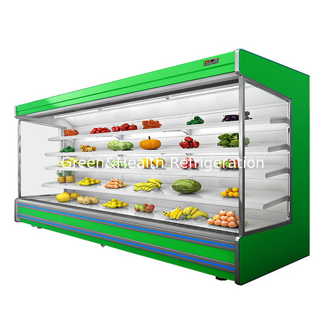 Gewerbliche Multifunktionelle offene Vorhang-Frucht / Gemüse / Milch Speicher Anzeige Luft Vorhang Schrank Gefrierschrank