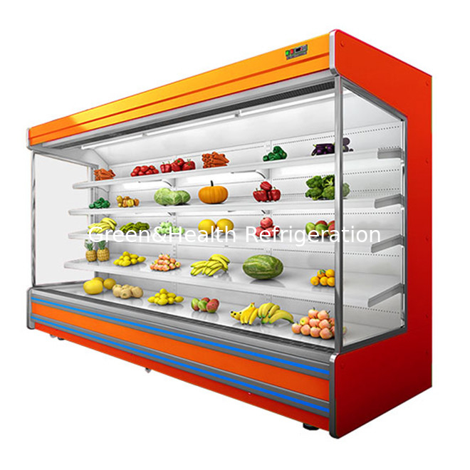 Gewerbliche Multifunktionelle offene Vorhang-Frucht / Gemüse / Milch Speicher Anzeige Luft Vorhang Schrank Gefrierschrank