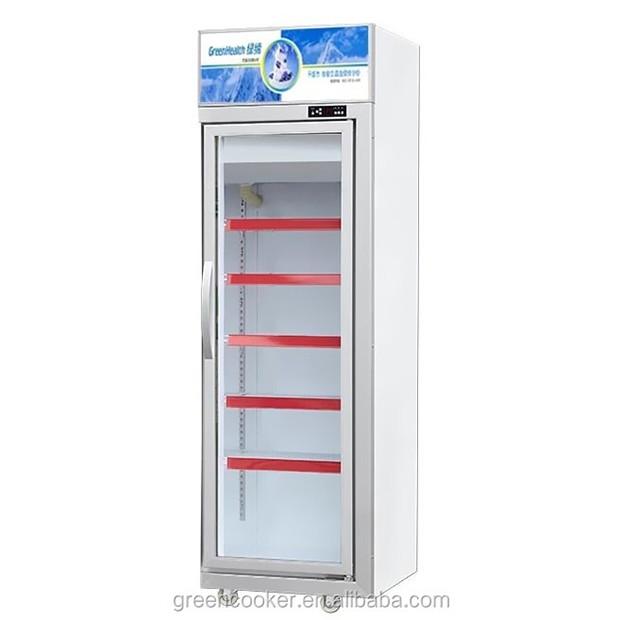 Einheit auf der Oberseite Einfachglastür Mehrfachregale Luxusgefrierter Speicher Gefrierter Display Gefrierschrank