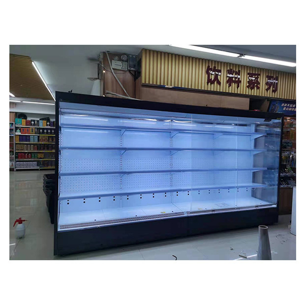 Supermarkt / Convenience-Store Rechtwinkel offener Kühlschrank zum Aufbewahren von Lebensmitteln / Getränken