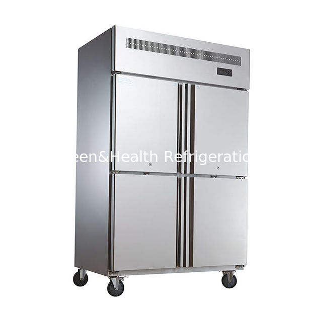 Gewerblicher vertikaler Edelstahl-Küchen-Gefrierschrank mit 1480 mm Länge und dynamischem Kühlventilator-Motor