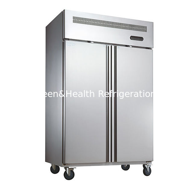 Gewerblicher vertikaler Edelstahl-Küchen-Gefrierschrank mit 1480 mm Länge und dynamischem Kühlventilator-Motor