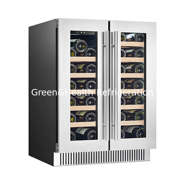ETL-Zertifikat Fabrik Direktverkauf 68 Flaschen Eiche Laminierte Rotwein Kühlschrank Rotwein Gefrierschrank