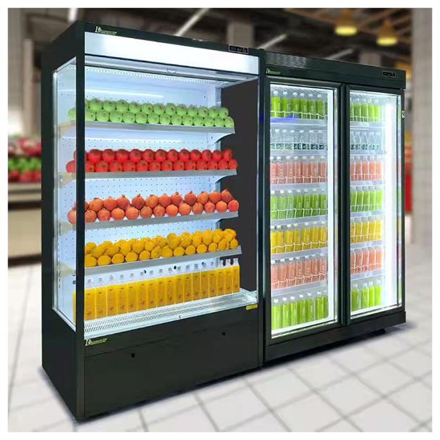 Kleine offene Kühlregale zur Lagerung und Präsentation von Obst/Gemüse in Convenience Stores/Supermärkten