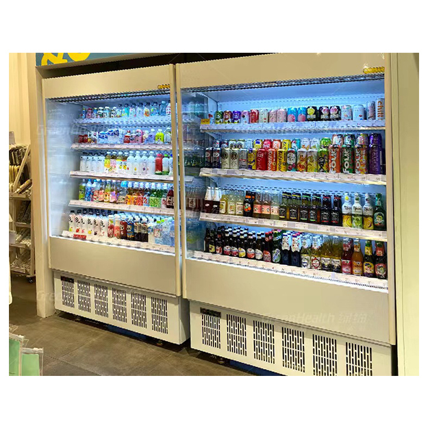 Kleine offene Kühlregale zur Lagerung und Präsentation von Obst/Gemüse in Convenience Stores/Supermärkten
