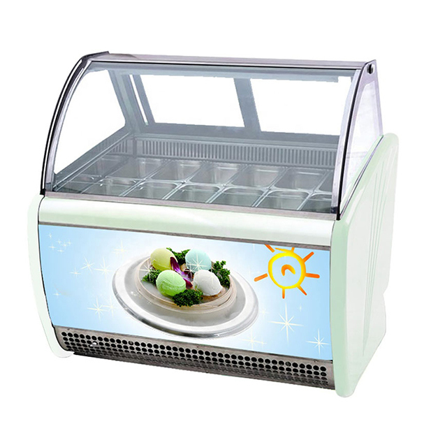 Doppelreihe 14 Schachtel Großer Speicher Eiscreme Gefrierschrank zum Verkauf