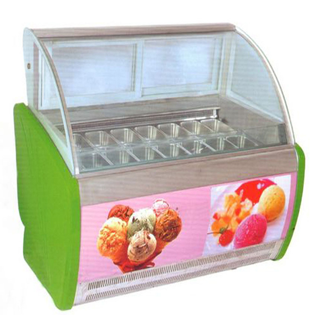 Doppelreihe 14 Schachtel Großer Speicher Eiscreme Gefrierschrank zum Verkauf