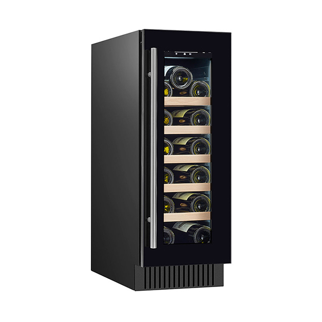 ETL-Zertifikat Vertikale Einfachtür 18 Flasche Rotwein Kühl- und Lagerraum Anzeige Gefrierschrank