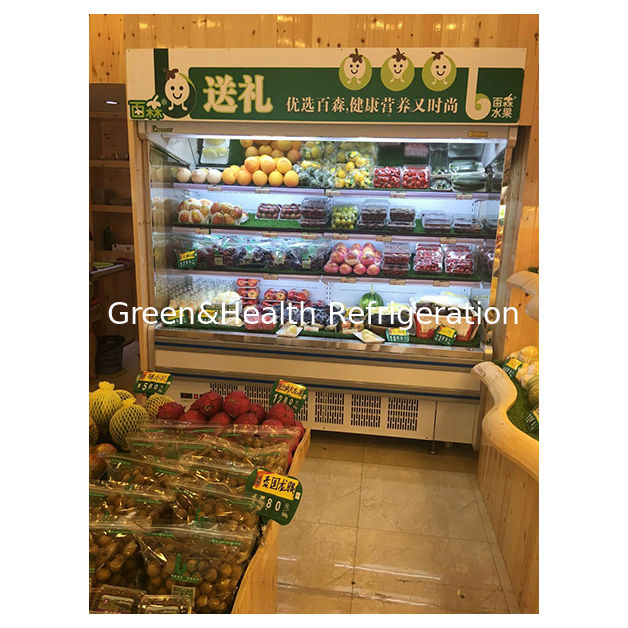 Gewerblicher eingebauter Kompressor Mehrfachregal Kühlschrank offenen Typs