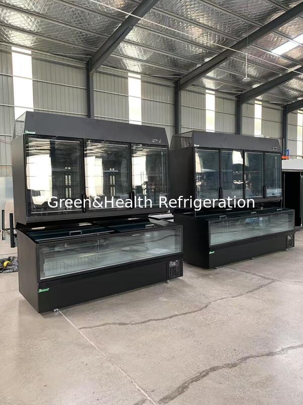 Kühl-Gefrierkombination mit Abtauautomatik, vertikal und horizontal, mit -16°C bis -22°C