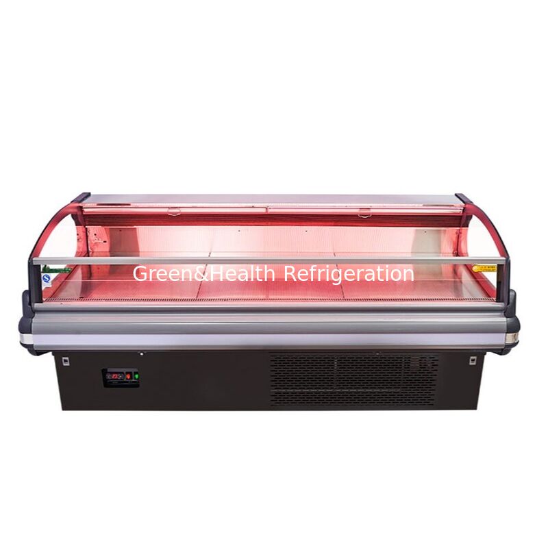 Gefrierschrank mit LED-Innenlicht und automatischem Auftauschsystem für Supermärkte aus Edelstahl
