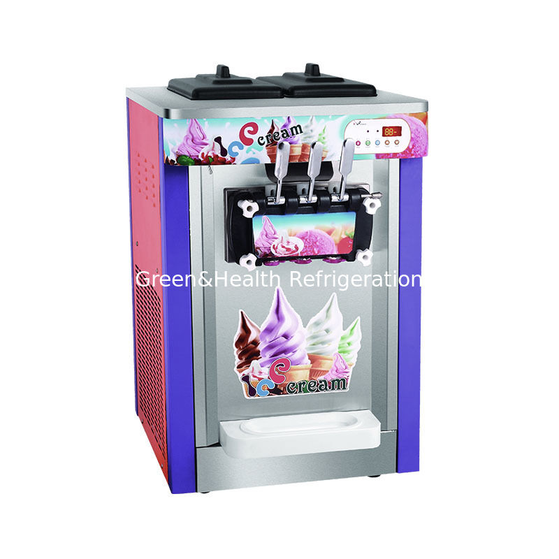 22L Kapazität 3 Geschmack Edelstahl kommerzielle Soft Serve Eiscreme Maschine