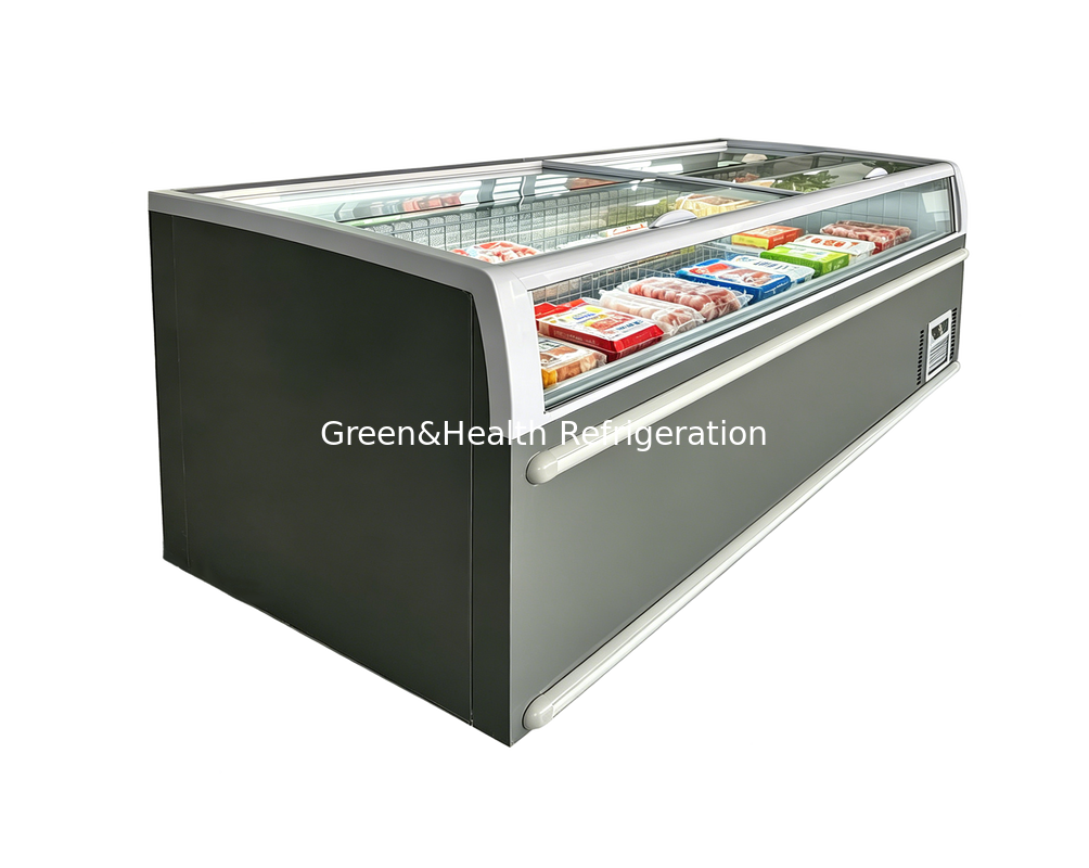 Supermarket Island Freezer designed to optimize supermarket frozen food storage with easy access and energy efficiency