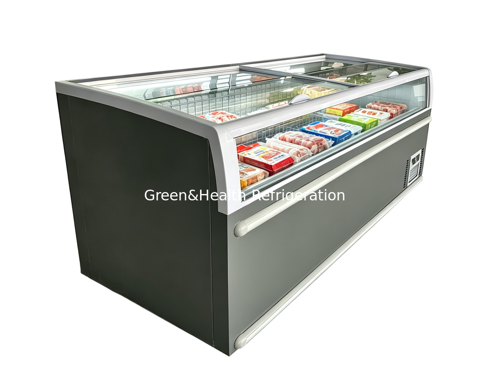 Supermarket Island Freezer designed to optimize supermarket frozen food storage with easy access and energy efficiency