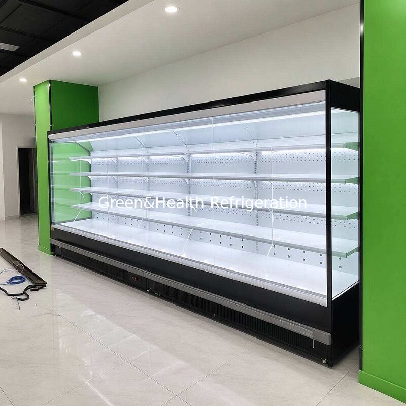 8ft Supermarket Commercial Multideck Display Chiller Fridges For Vegetables Beverages Milk