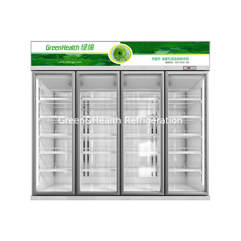 GreenHealth LG-1000W 3-türiger gewerblicher Softdrink-Kühlschrank, Oberteil, 0–10 °C