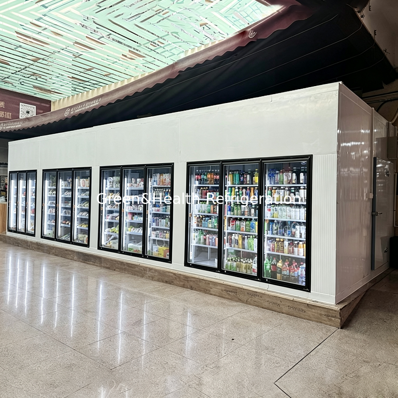 Guangzhou Pu Panel Walk In Freezer Cold Storage Warehouse Room For Beverabe Meat