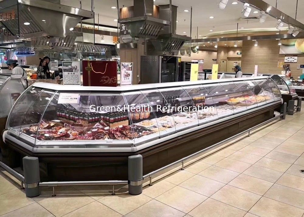 Edelstahl-Fisch-frischer Feinkostgeschäft-Fleisch-Kühlschrank für Metzgerei