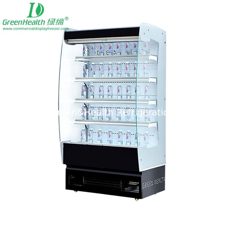 780W Multideck-Kühlregal 1,25m offenes Kühlregal für Getränke, Lebensmittel, Geschäfte, Cafés
