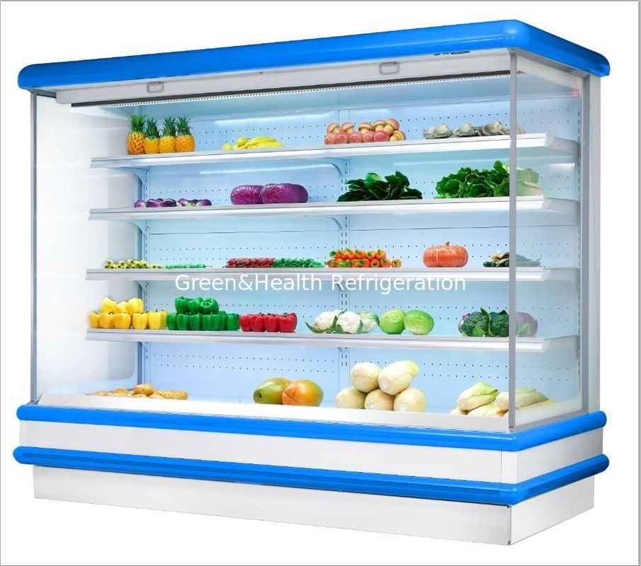 Schließen Einsteckkühlschrank der multi Anzeige der Plattform der Supermarktfrucht offenen Art offenen Anzeigenkühler an