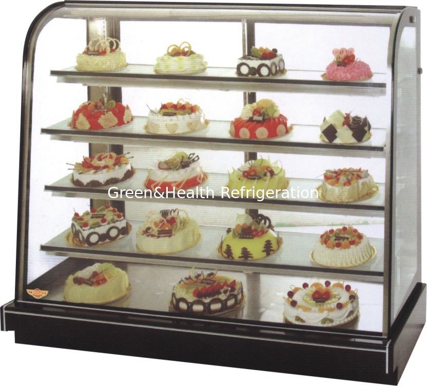 Gewerblicher Kuchenbildschirm Kühlschrank mit Danfoss Kompressor Lüfterkühlsystem und 2+1 Schichtbildschirm für Bäckereien
