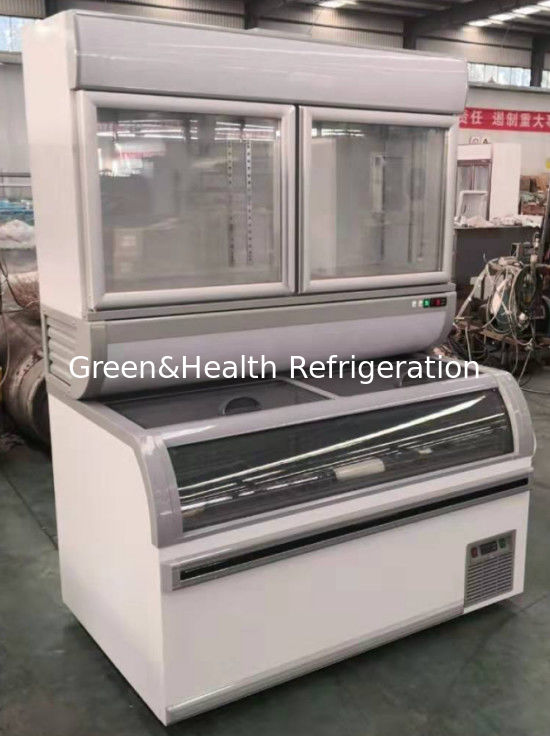 Gewerbekombinierter Kühl-Gefrierschrank mit Abtauautomatik, Danfoss-Kompressor und LED-Beleuchtung für Restaurant-Gemüseauslage