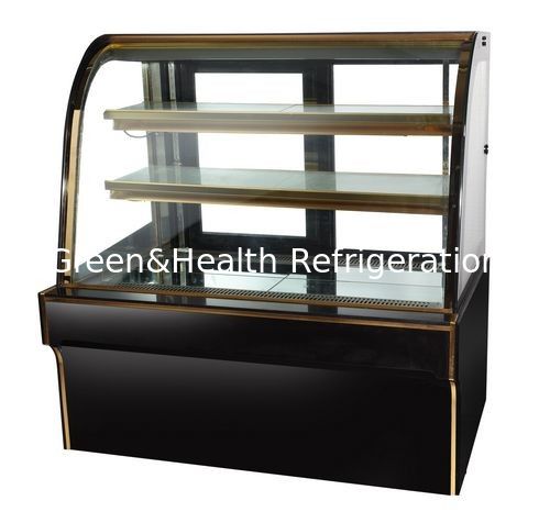 1.5m Schwarze Farbe Kuchen Schaufenster Bäckerei Anzeige Restaurant Marmorkuchenchiller