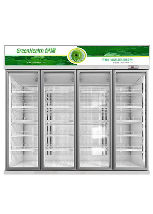 3 Sektionen Glastür-Händler Kühlschrank Handelsregal Kühlschrank Kühlschrank-Händler mit Schwingende Glastür